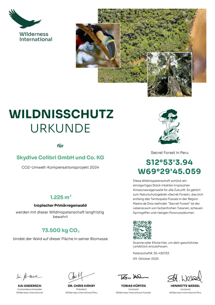 Urkunde Wilderness International
