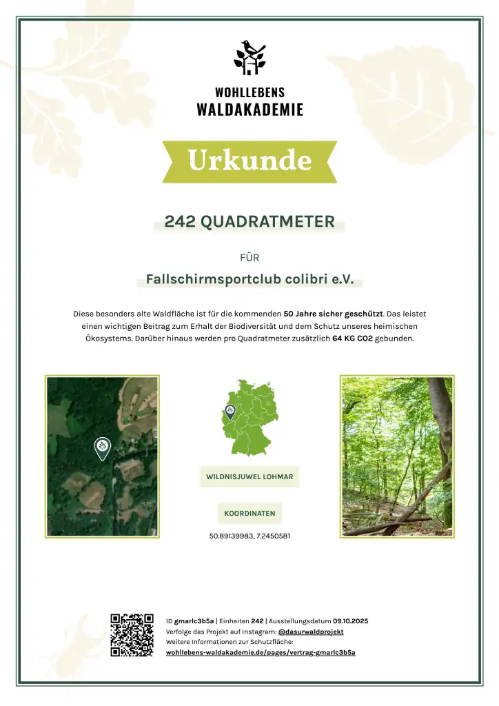 Urkunde Wohllebens Waldakademie